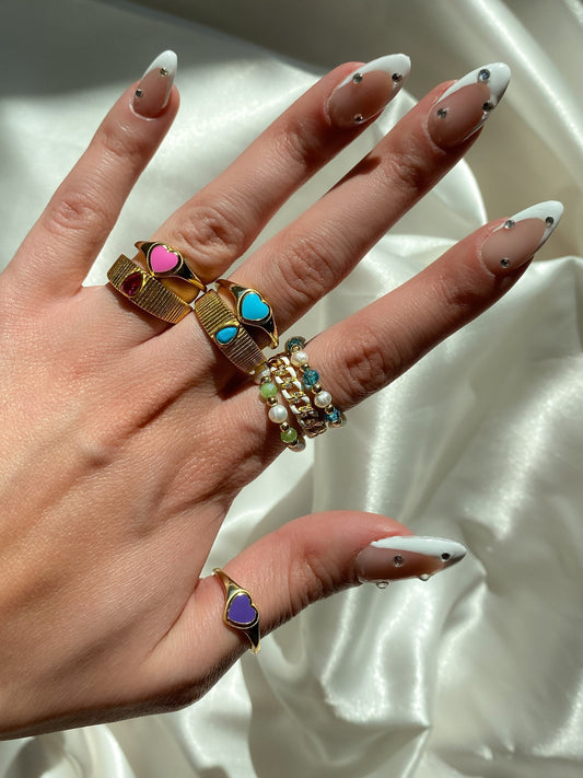 Violet Heart 925 Ring
