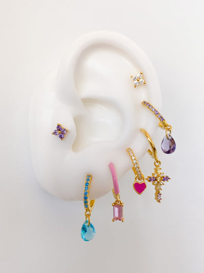 Crystal Blossom 925 Earrings